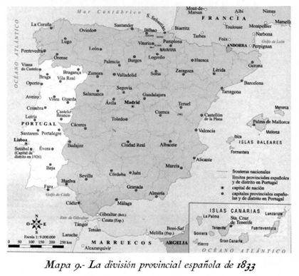 División provincial de España realizada en 1833